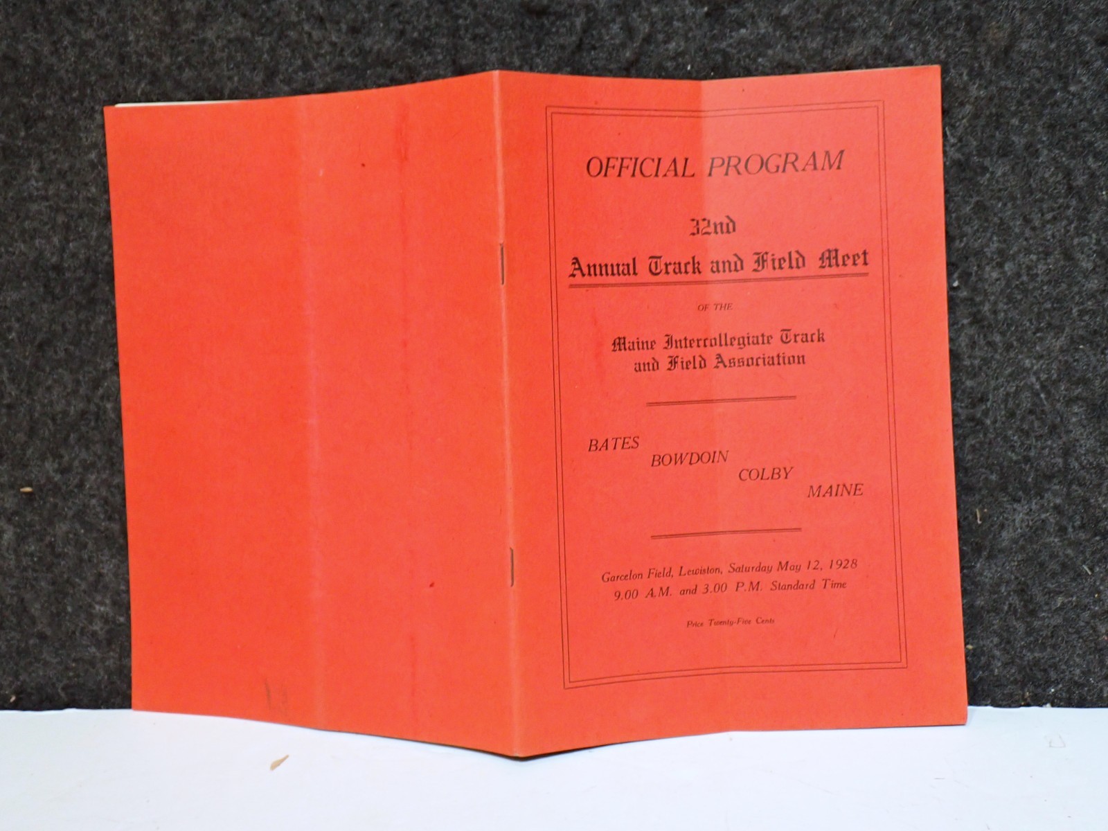 1928 Program 32nd Track & Field Maine Intercollegiate Track & Field Association