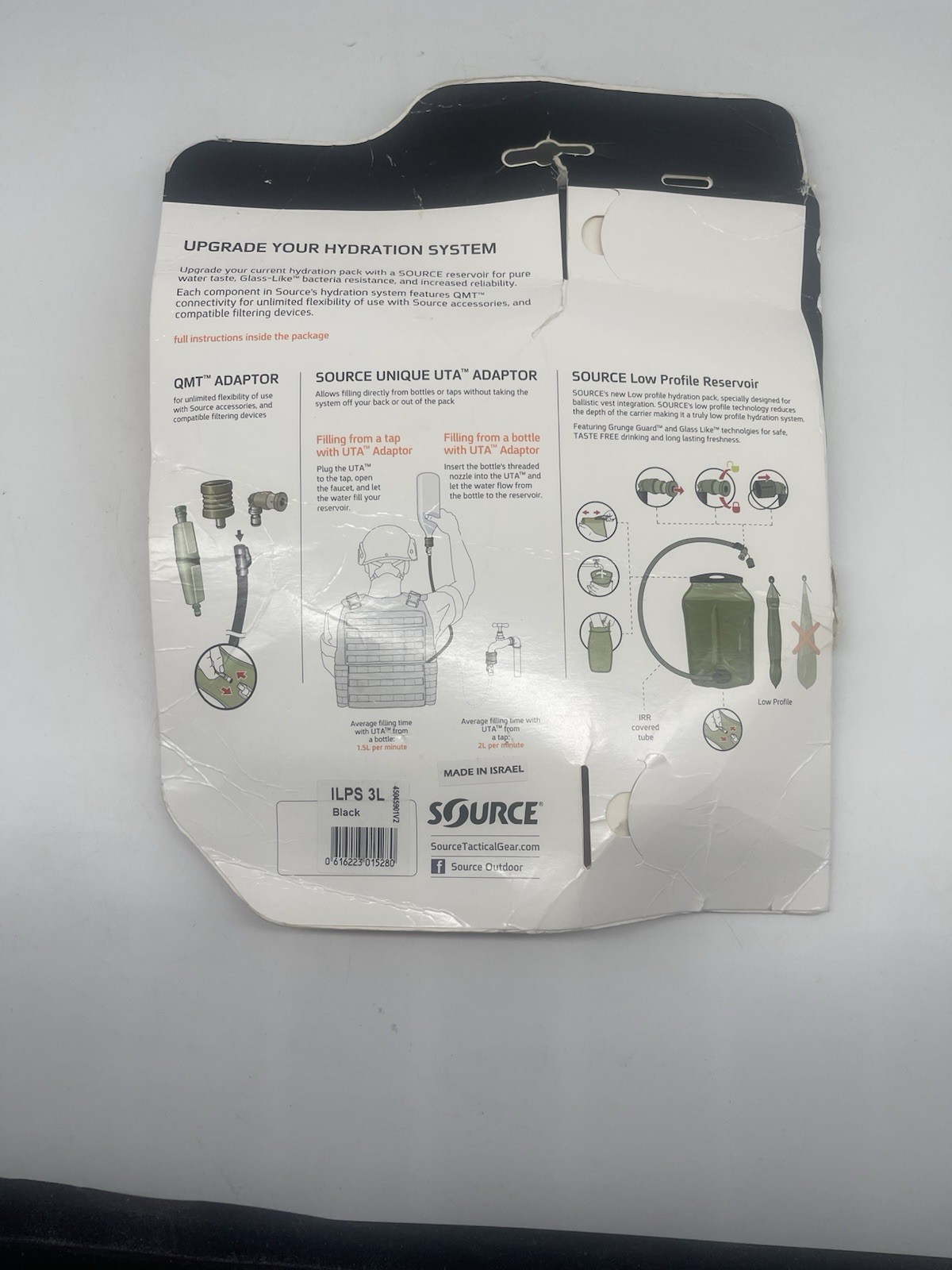 Source Tactical ILPS 3L Hydration Bladder Widepac 100oz Low Profile