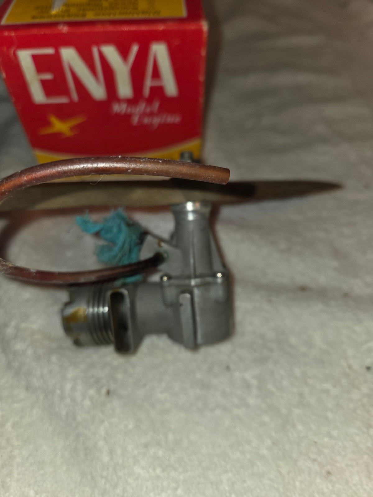 "Enya 29 Model Airplane Engine UNTESTED With Box & Propeller