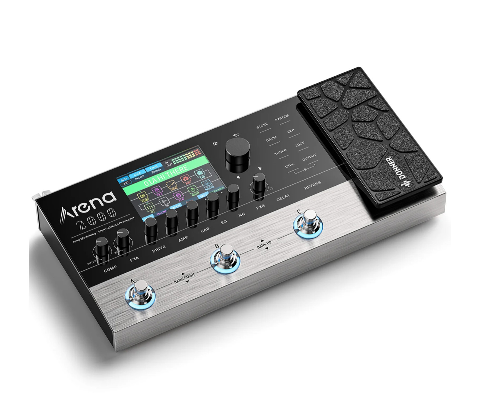 Donner Arena 2000 Multi-Effect Processor Guitar Pedal w/ Bluetooth- Mint