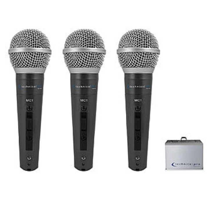 Technical Pro MC1 3-Piece Digital Processing Wired Microphones (Brand New!)