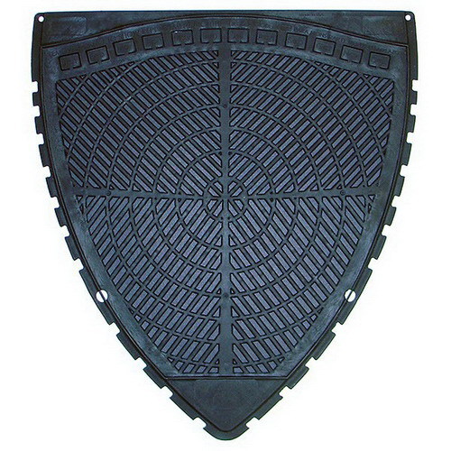 Fresh Products P-Shield Urinal Floor Mat Black, 19" Length x 17" Width | 6/Case