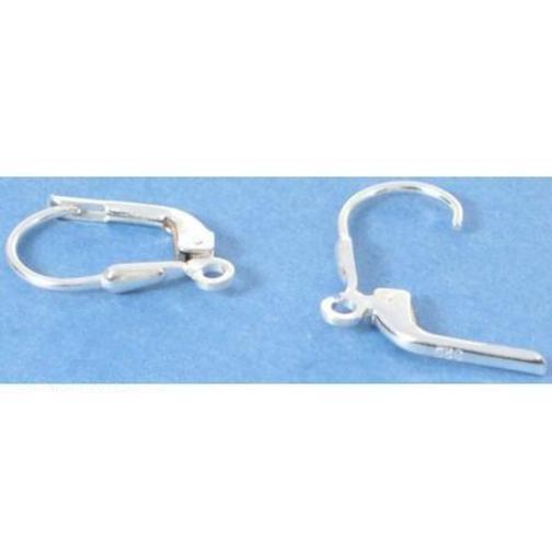 2 Sterling Silver Leverback Earrings 9 x 16mm