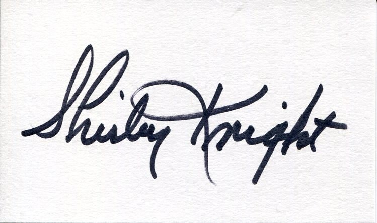 Shirley Knight Sweet Bird of Youth Oscar Nom As Good As It Gets Signed Autograph
