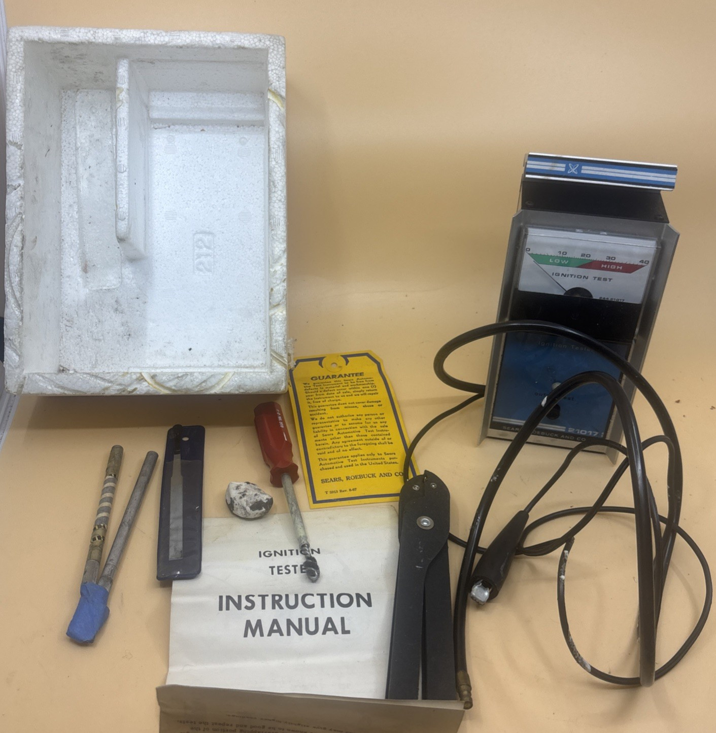 Genuine Vintage Sears, Roebuck and Co. (21017) Ignition Tester