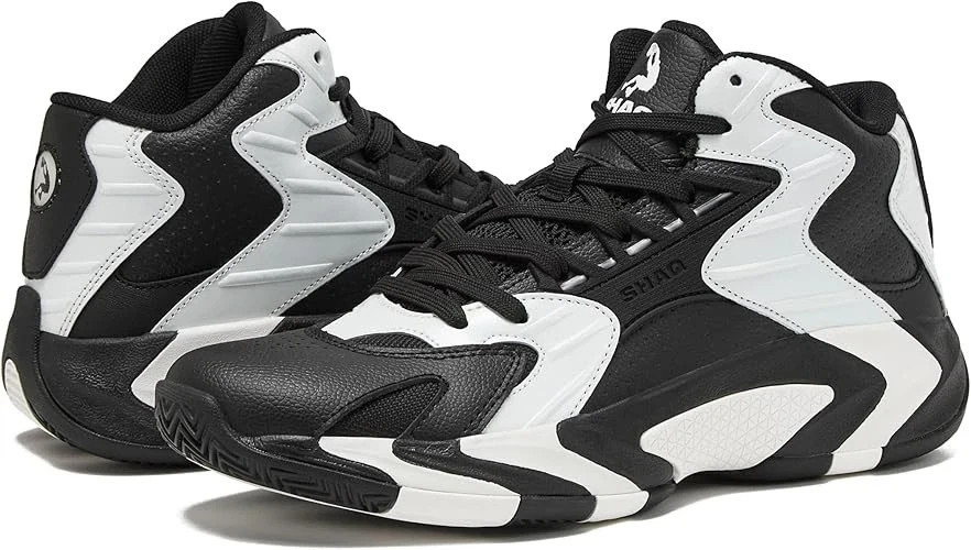 NEW Shaq Devastator 2.0 Men's High-Top Basketball Shoes, Black / White, Size 9.5