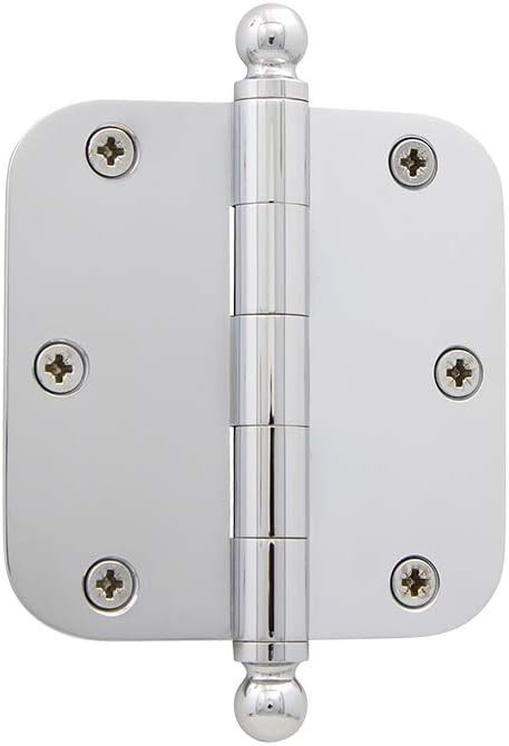 Nostalgic Warehouse Ball-Tip Residential Door Hinge with Radius Corner