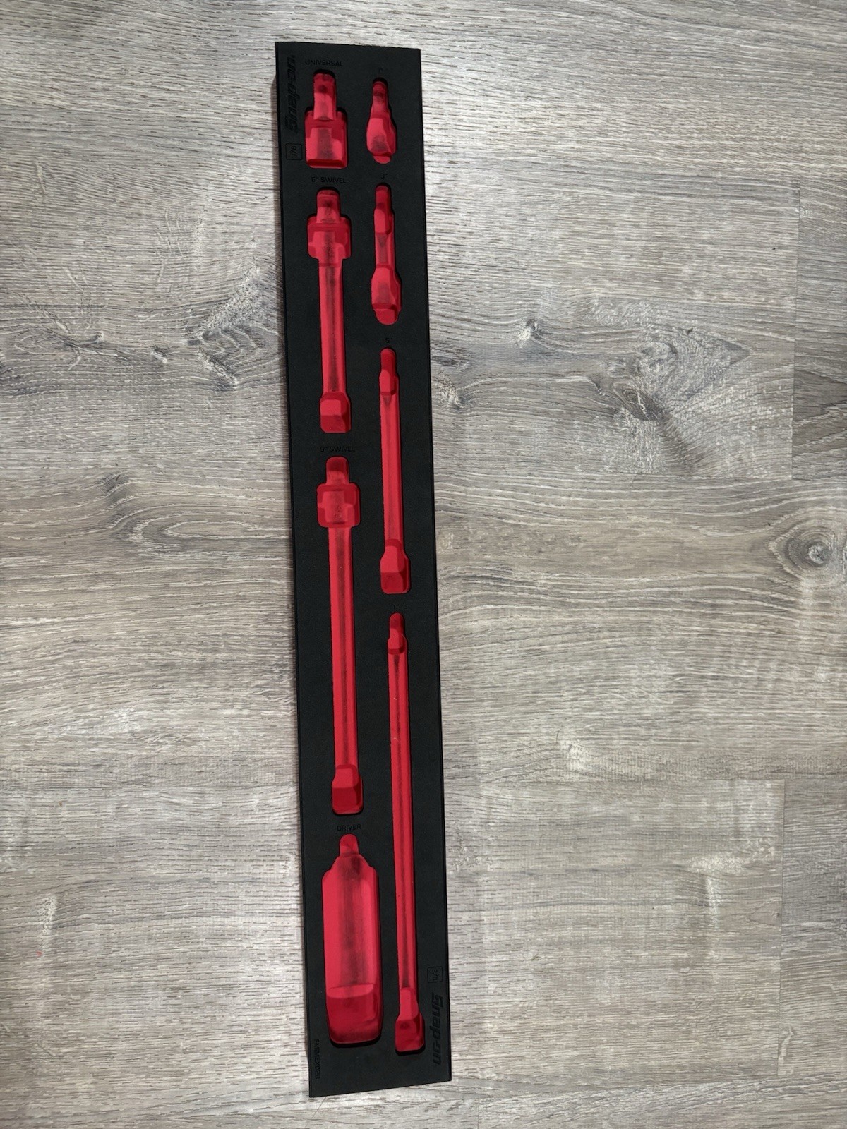 Snap-On FMIMEX02B 3/8 Extension And Impact Screwdriver Foam Storage In Red