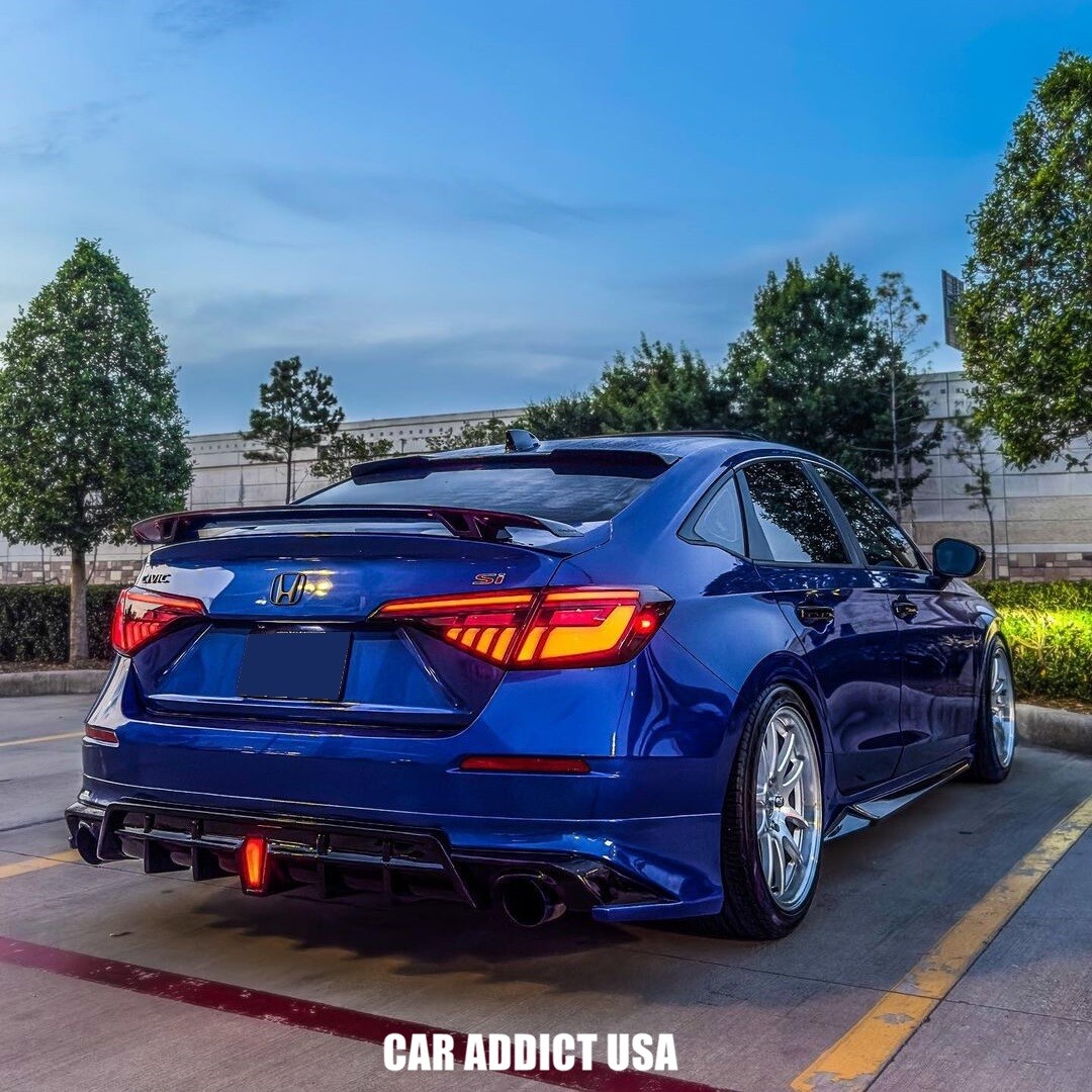V2 Demon Eye Tail Lights for Honda Civic Sedan 2022-2025 11th Gen Smoked/White