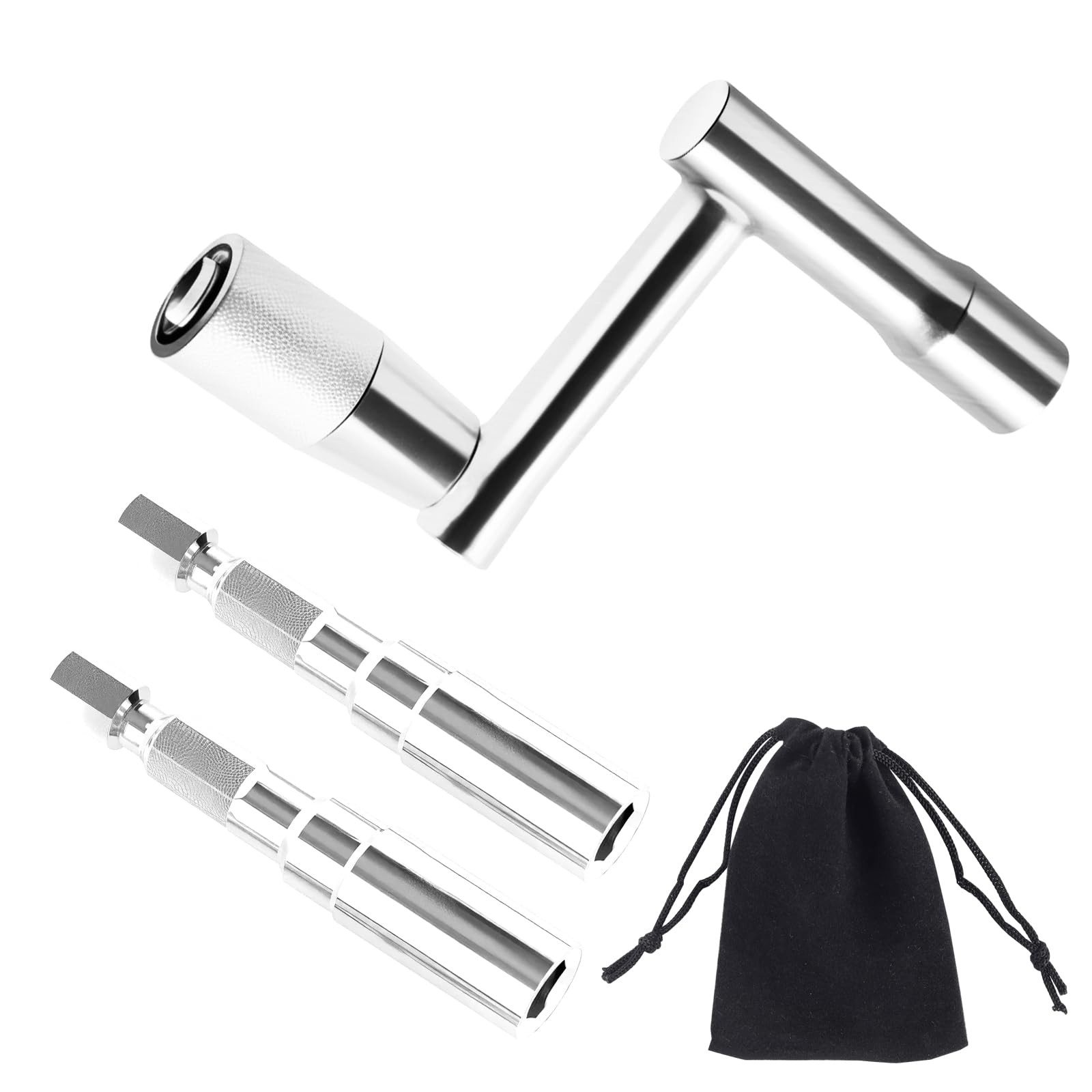3~Piece Drum Key Set, 2 Drill~Style & 1 Z~Type Tuner for 1/4" Rods