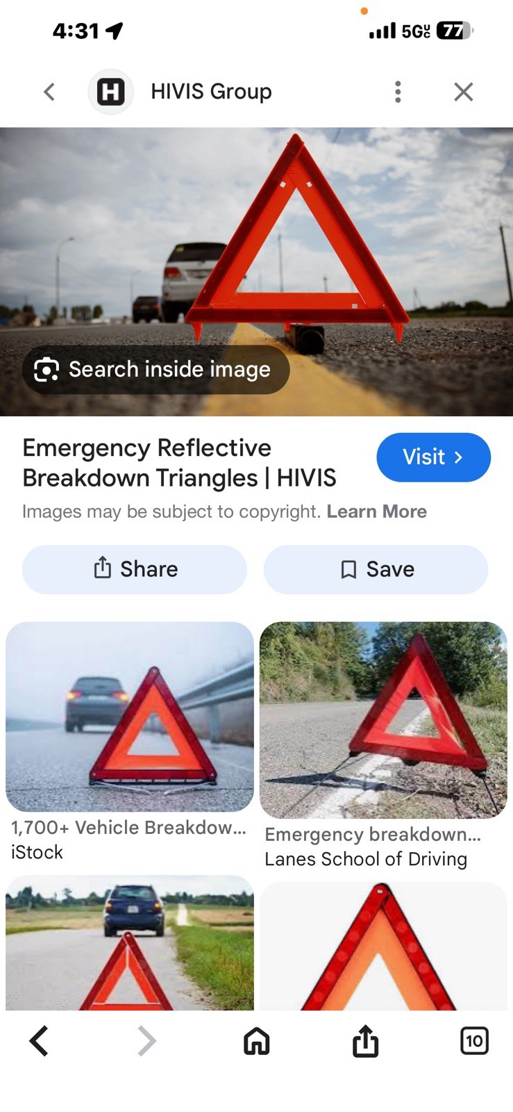 Emergency Reflective Warning Triangles Kit for Car and Truck Road Safety