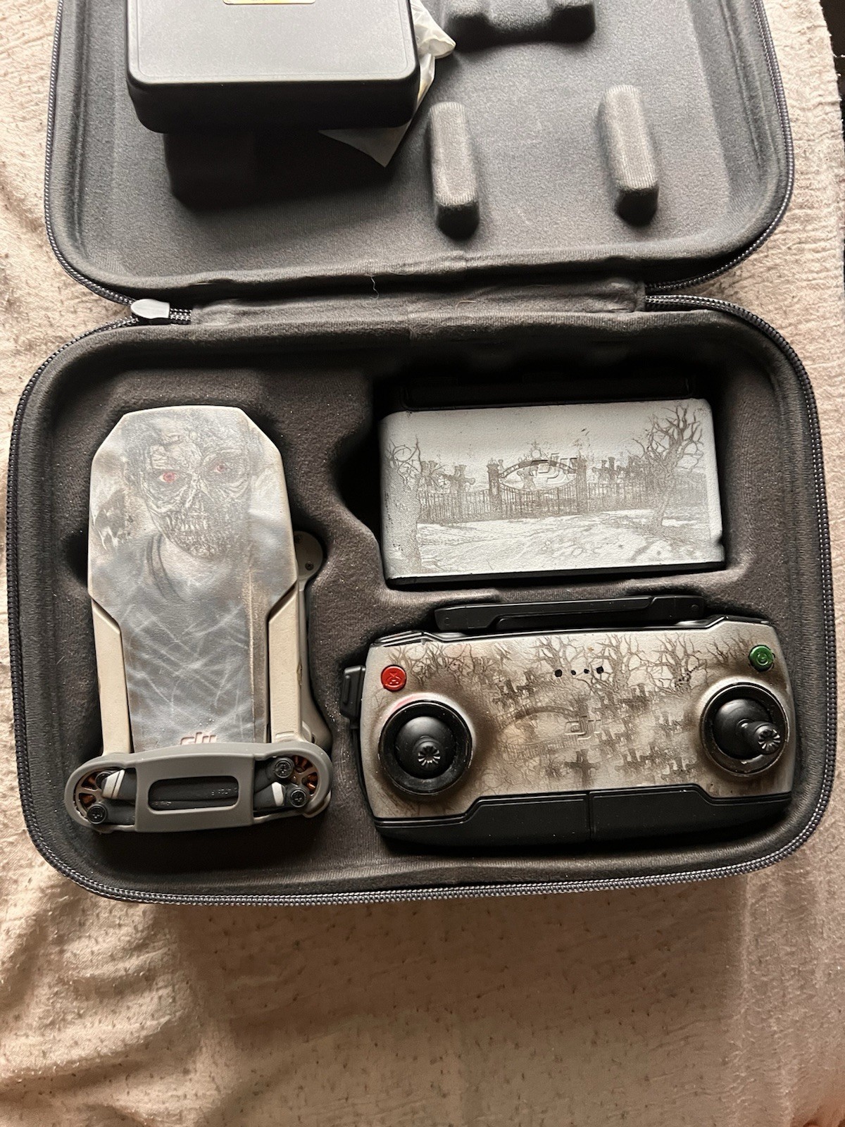 DJI Mini Ready to Fly Drone with Controller, Custom Skin, Case & Accessories