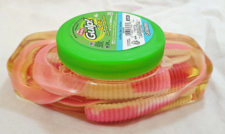 Berkley Gulp Alive Saltwater Grub 5" Pint Tub Pink Shine GASPG5-PSH