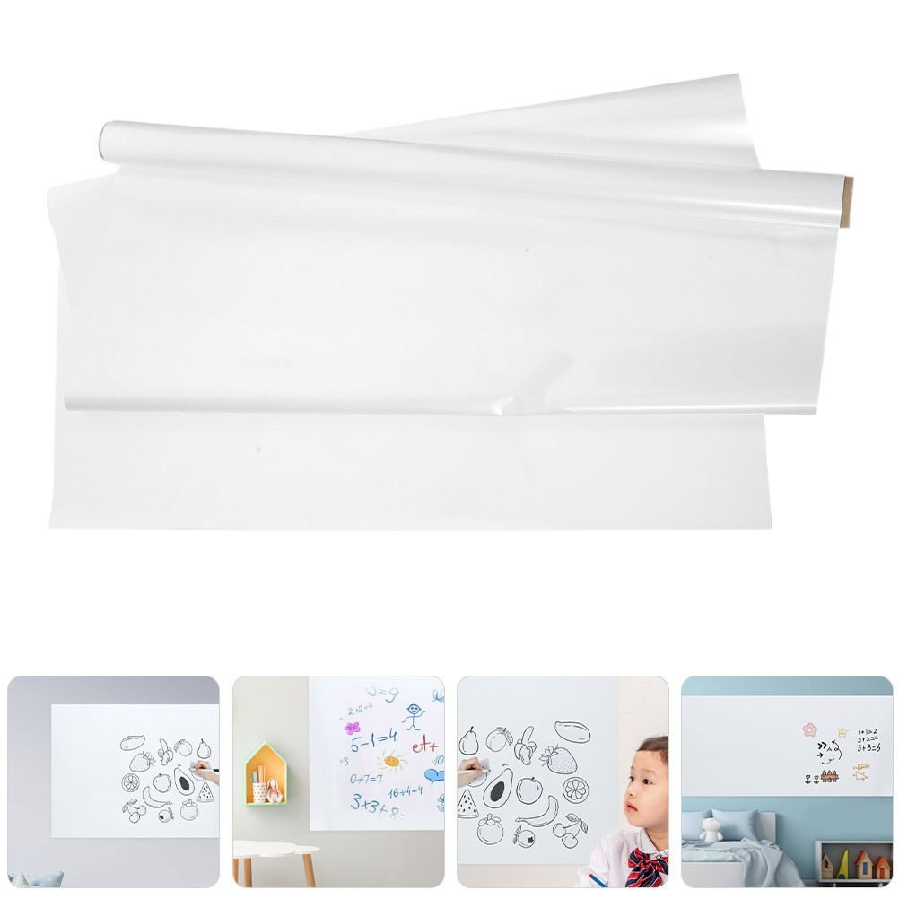 2Pcs Reusable Dry Erase Board Stickers for Wall Home Office Use White