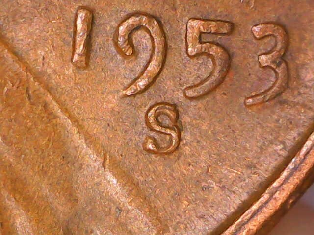 1953 S Wheat Penny RPM Penny Error S/S RPM-004 Very Awesome!