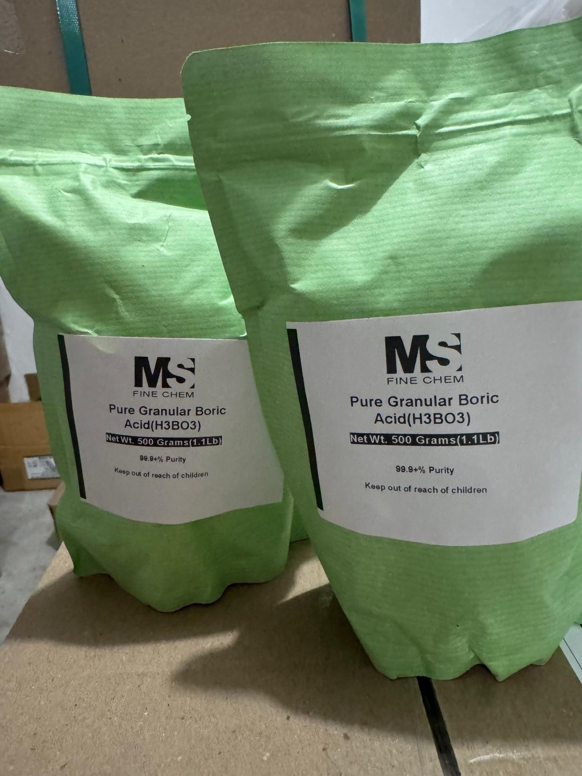 Boric Acid Pure Fine Granular Powder - 1 KG  , 2x500 gram