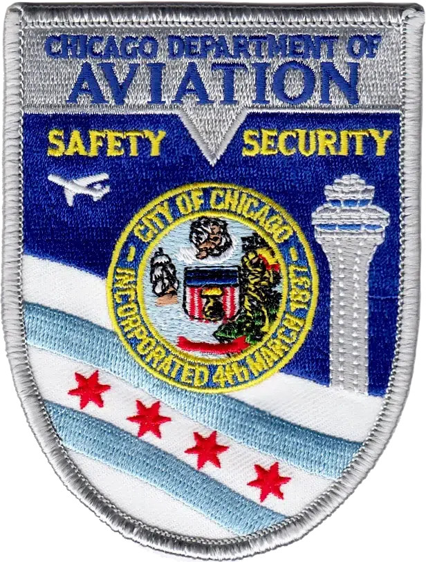 CITY OF CHICAGO DEPARTMENT OF AVIATION SAFETY & SECURITY SHOULDER PATCH: Officer