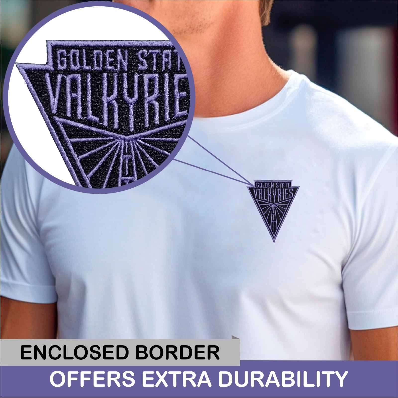 Golden State Valkyries WNBA Team Logo Iron On Patch-Sew Patch-Embroidered Patch