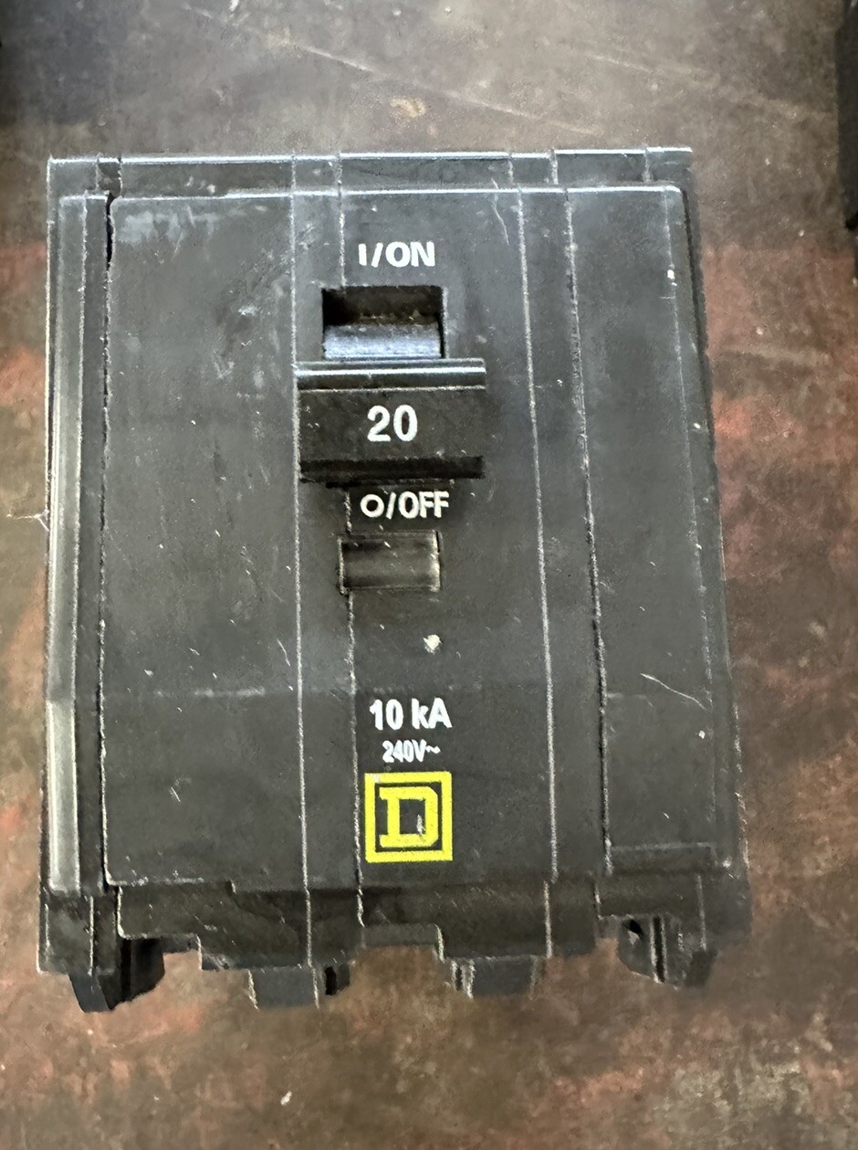 SQUARE D QOB320 3 POLE 20 AMP BOLT IN BREAKER