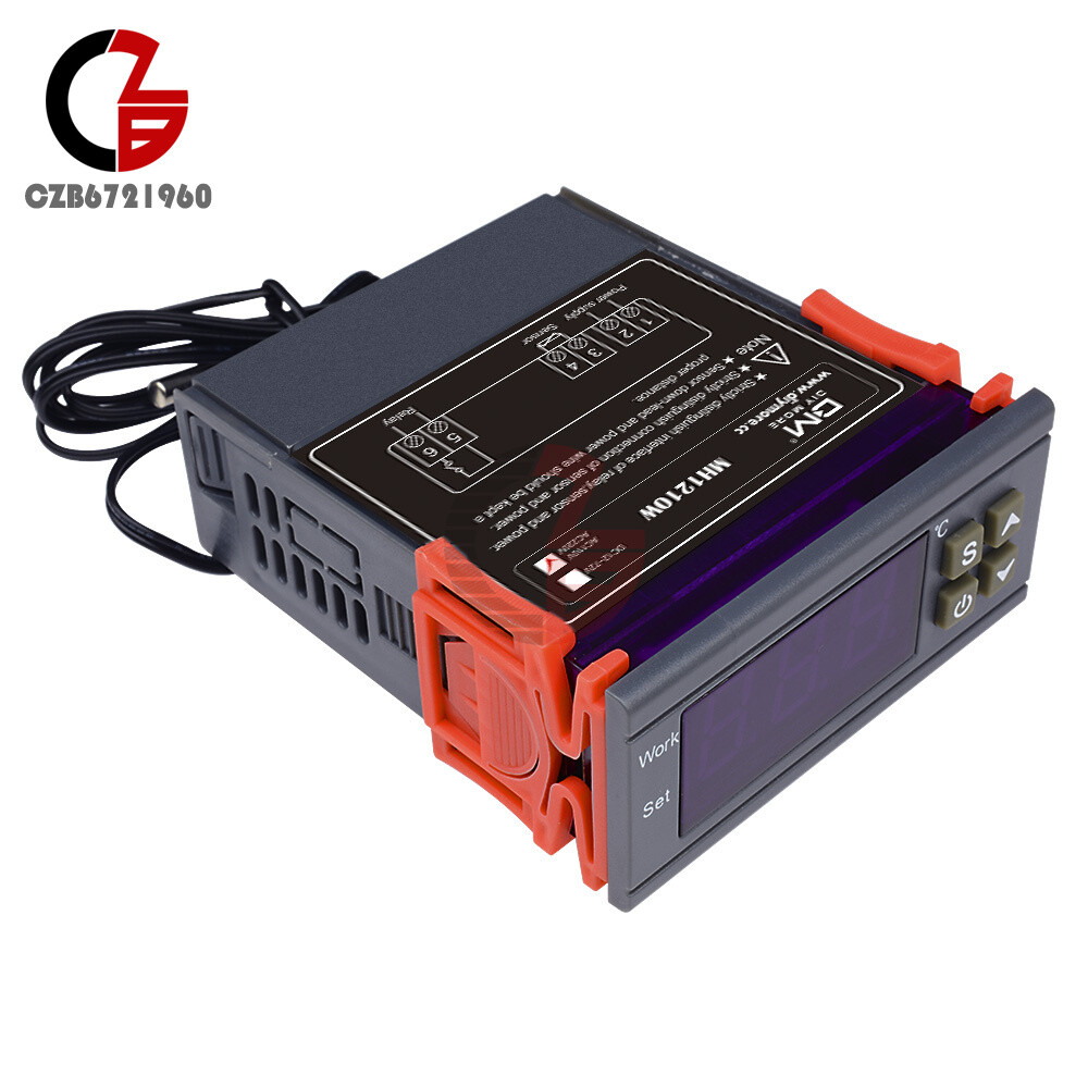 MH1210W 90~250V 10A Temperature Controller Sensor Thermostat -50~110℃ w/ Sensor