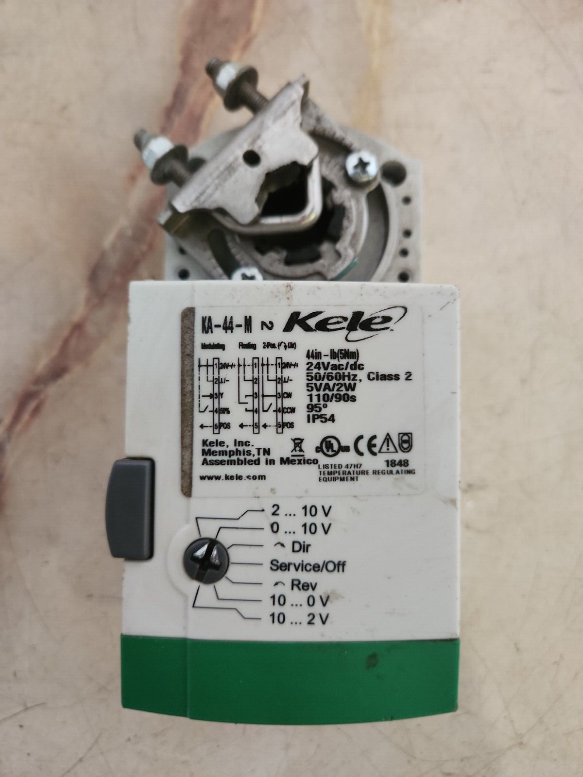 KELE KA-44-M DAMPER ACTUATOR 44IN-LB 24VAC/DC 5VA/2W IP54