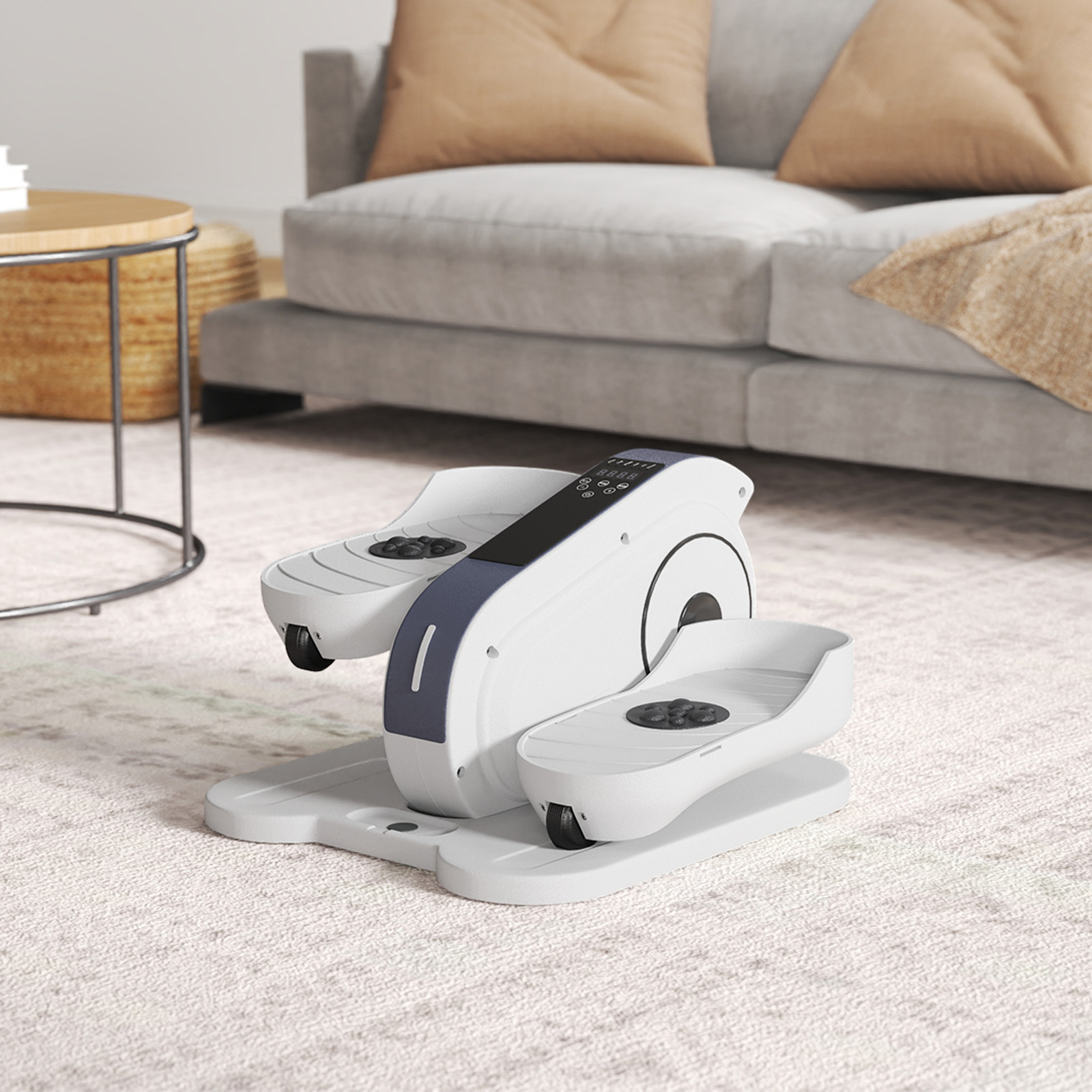 Soozier Under Desk Elliptical Machine with Remote Control, 10 Speeds