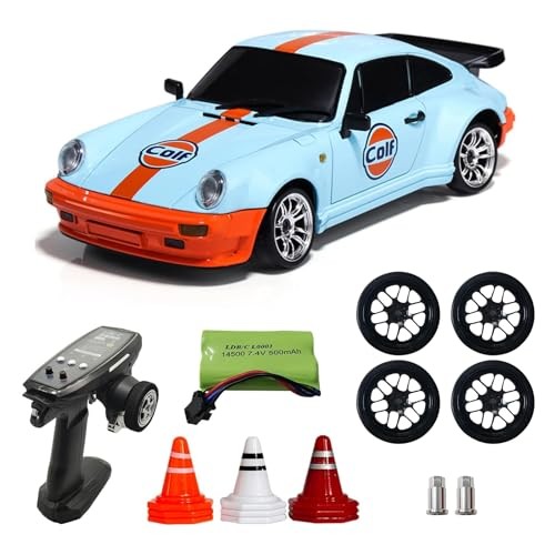Porsche 911 RC Drift Car 1/18 RWD (Blue) | Metal Porsche 911 Blue & Black