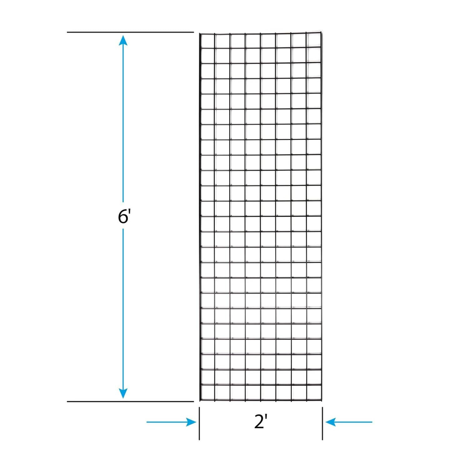 Grid Panel 2' x 6' Panel Black Retail Display Craft Wire Gridwall