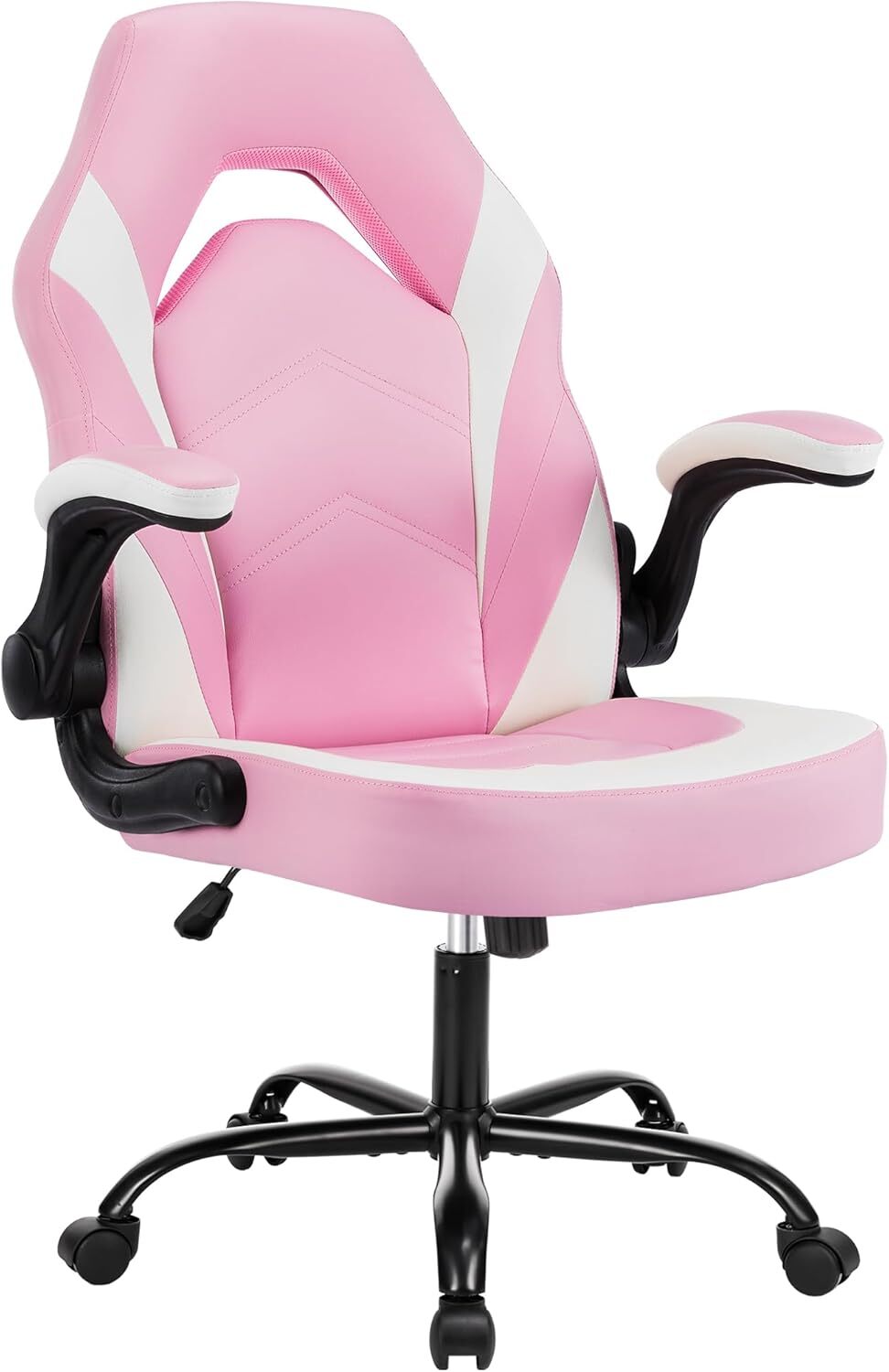 HOMEFLA Computer Gaming Desk Chair Ergonomic Lumbar Support with Flip-up Armrest