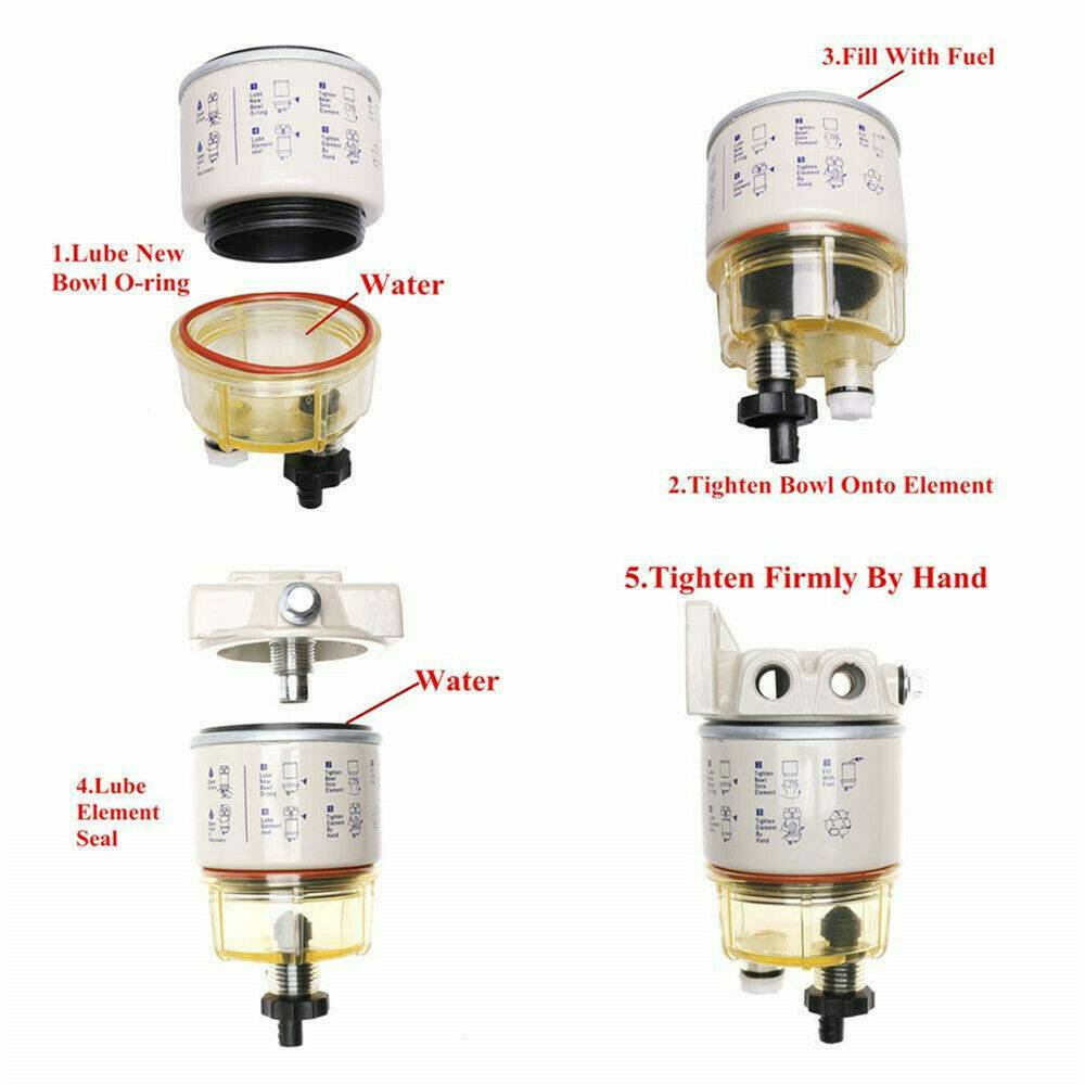 R12T Marine Fuel Filter/ Water Separator For Outboard Engine New Open Box