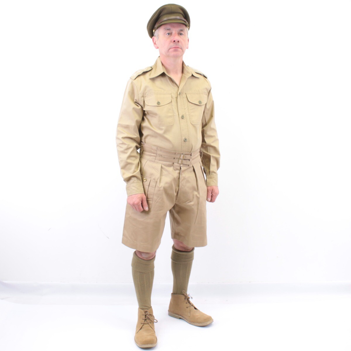 Replica Airtex KD Bush Jacket WW2 British Army Khaki Desert Shirt WD809