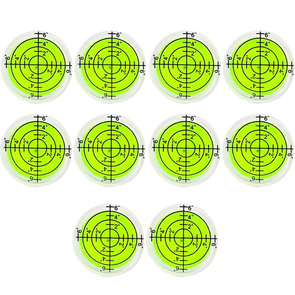 10/20x Circular Bubble Level Bullseye Degree Marked Surface Round Spirit Levels