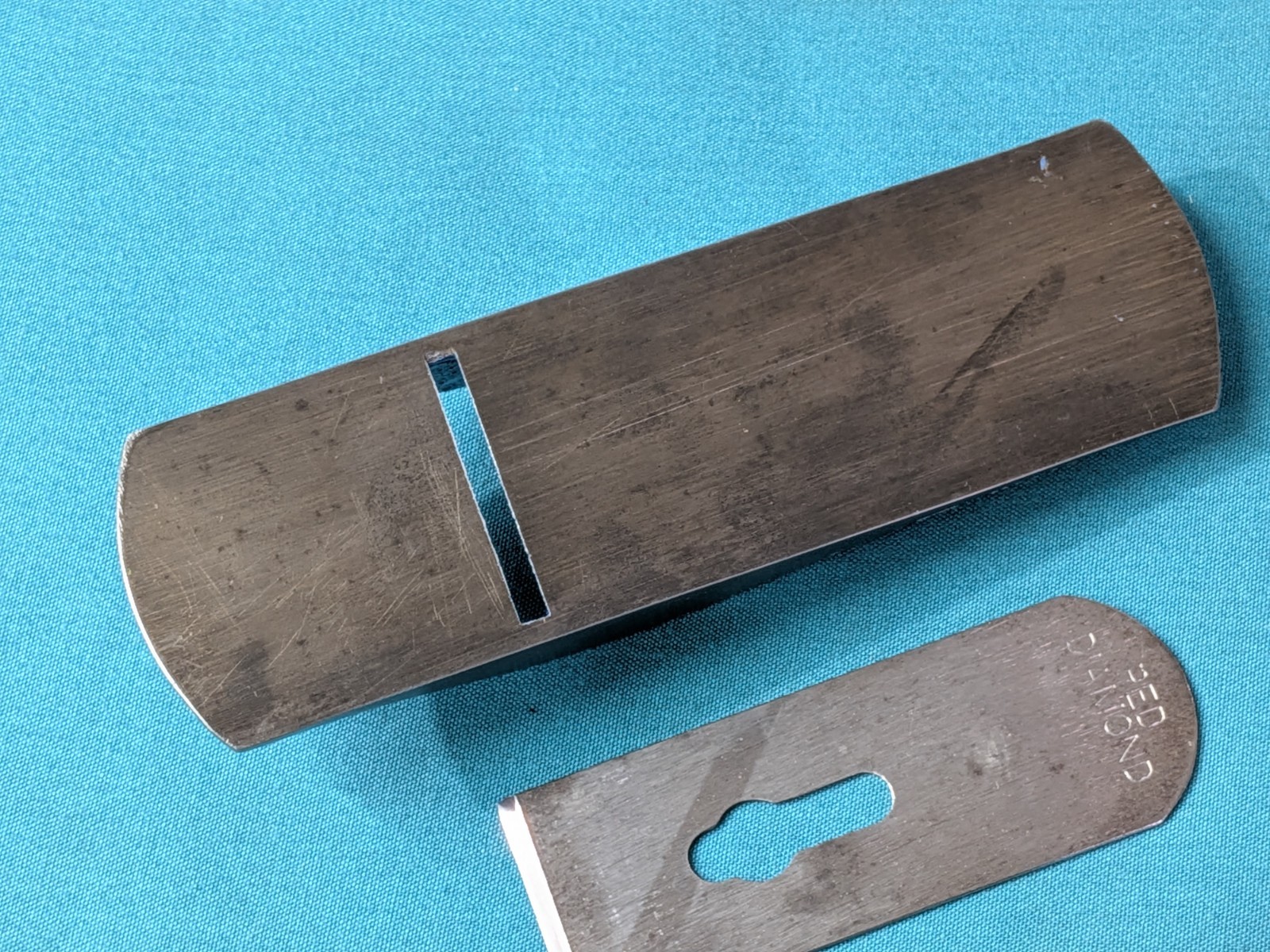 Vintage RED DIAMOND Block Plane 7-1/4" Hefty Feel Modified Paint
