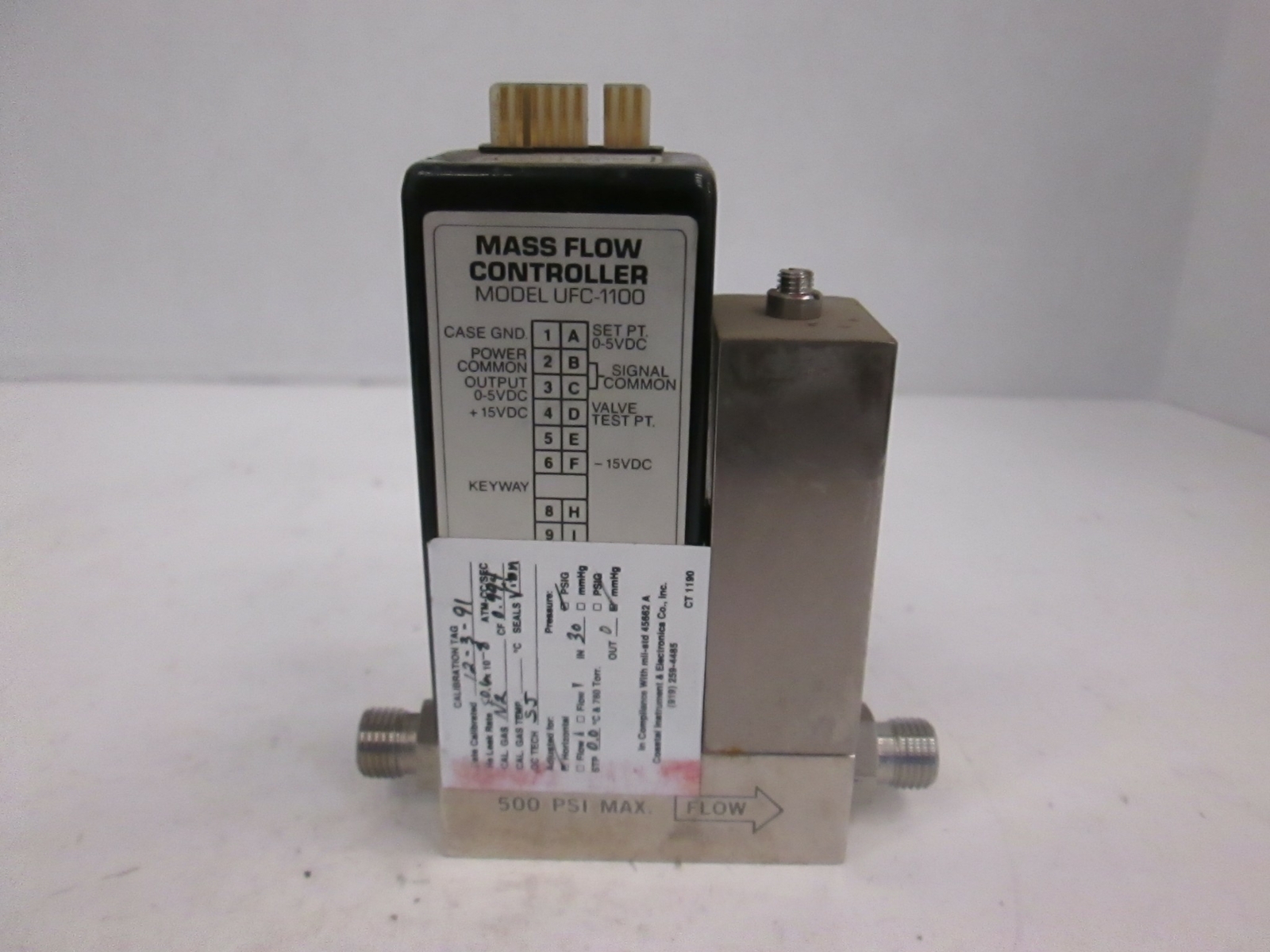 UFC-1100, Mass Flow Controller MFC, O2, 2 SLM, Used