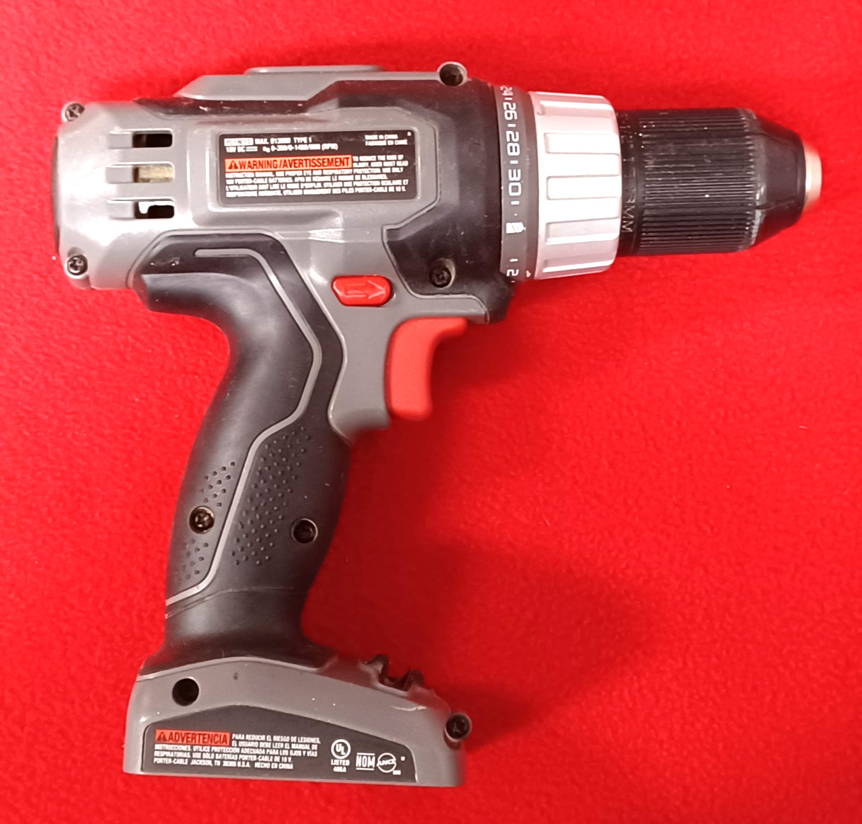 PORTER-CABLE PC1801D 18V 1/2 inch Drill/Driver Cordless TOOL ONLY