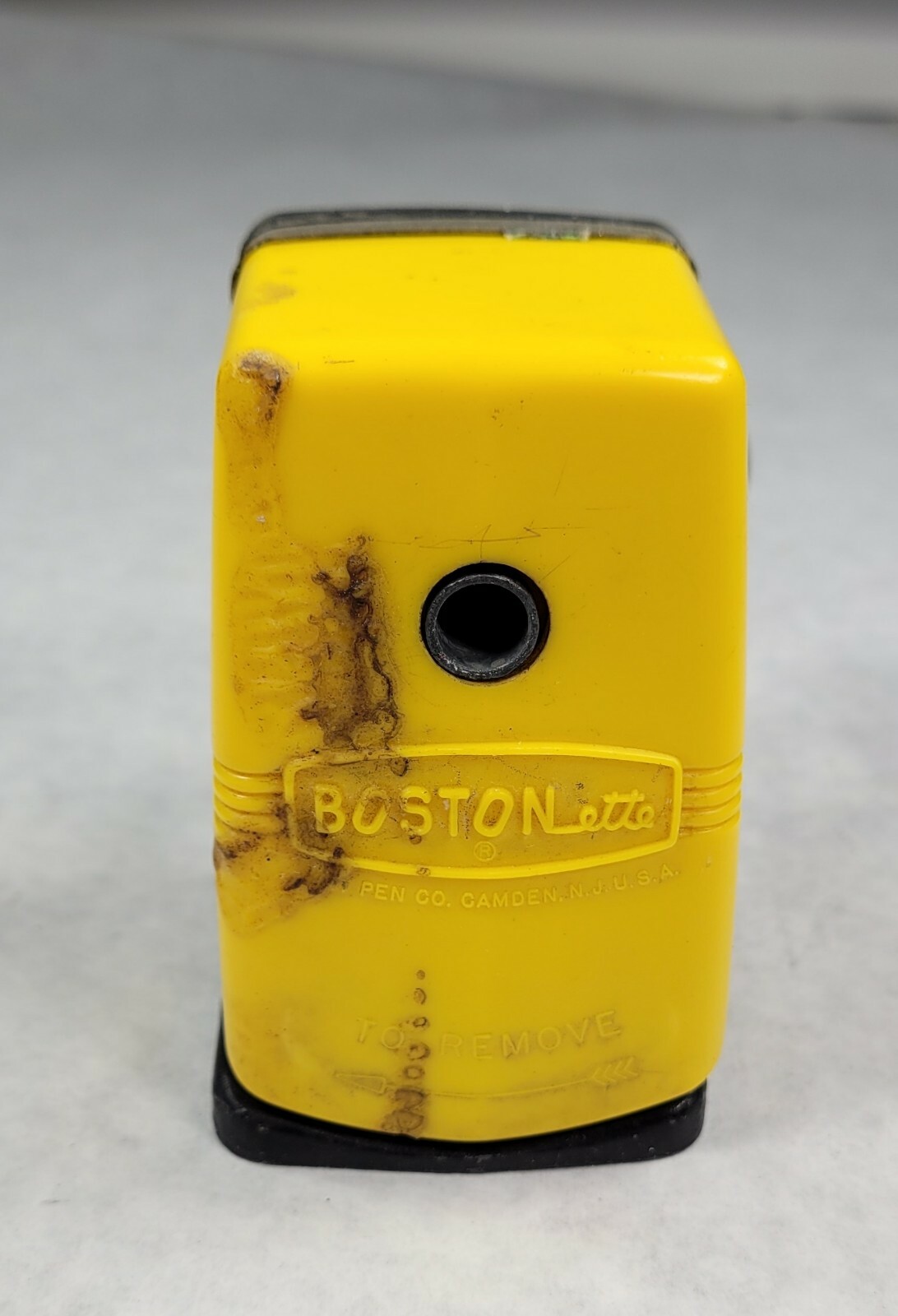 Vintage Bostonette Yellow Pencil Sharpener Works