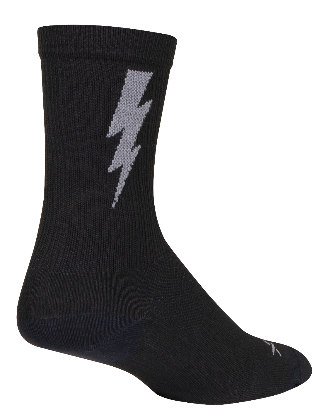 Socks - SockGuy - Zap Lighting Bolt Black L/XL 6" SGX Cycling/Running NEW