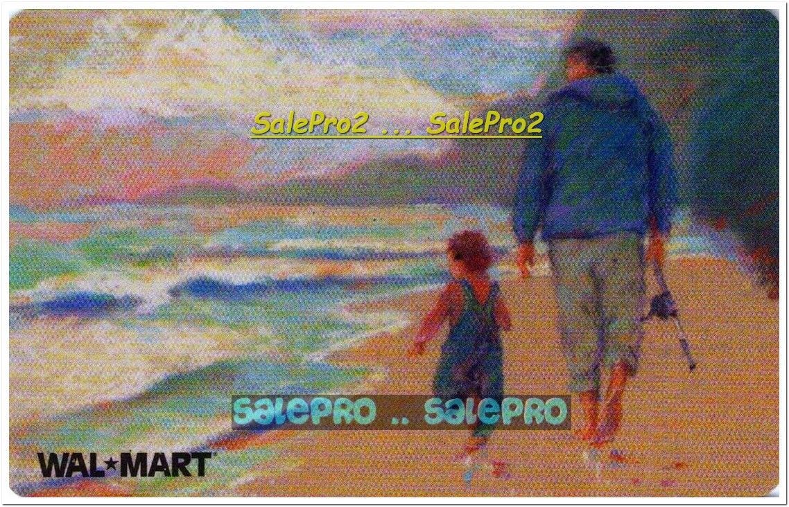 WALMART CANADA FATHER & SON WALKING AT THE BEACH COLECTIBLE GIFT CARD