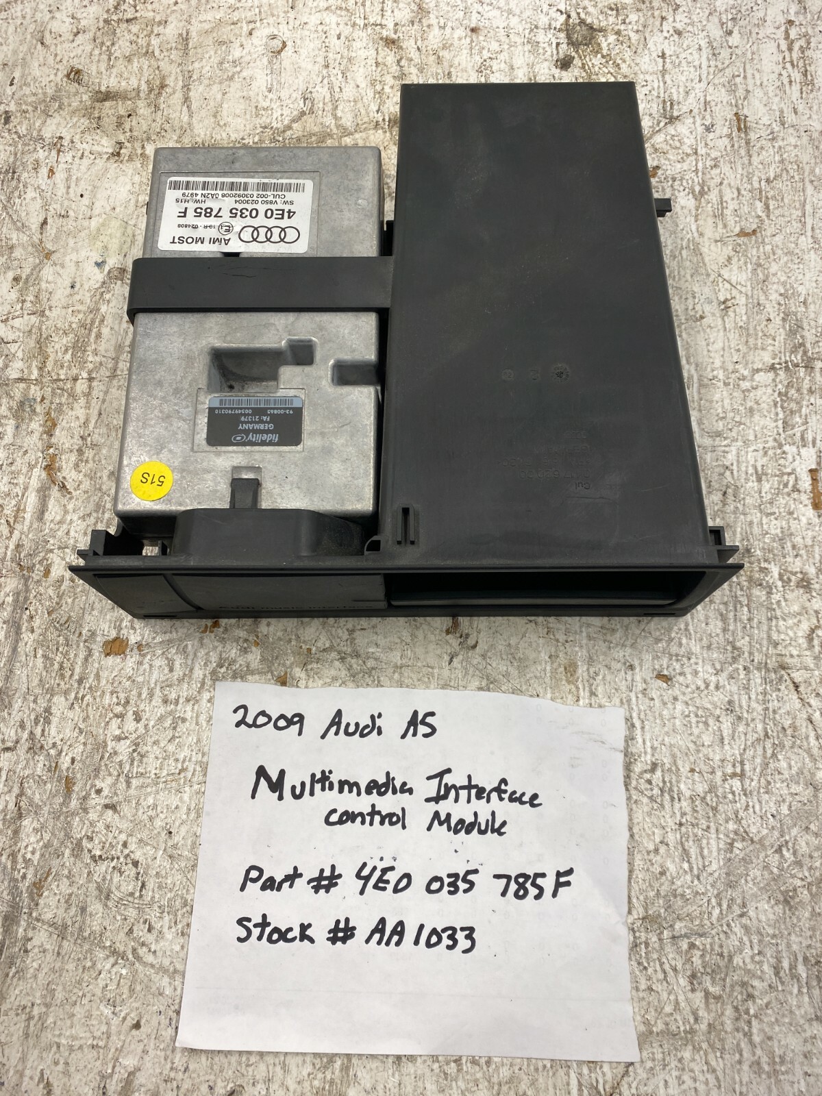 12 AUDI A6 S6 C7 OEM AMI MUSIC STEREO INTERFACE CONTROL MODULE 4E0035785F 08-12
