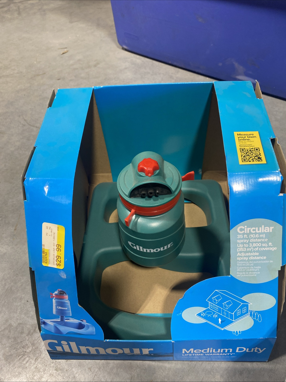 Gilmour Polymer Sled Base Rotor Sprinkler 3850 sq. ft.
