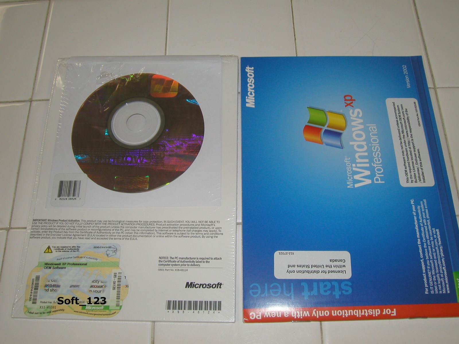 MICROSOFT WINDOWS XP PROFESSIONAL FULL VERSION w/SP2 & SP3 MS WIN PRO=BRAND NEW=