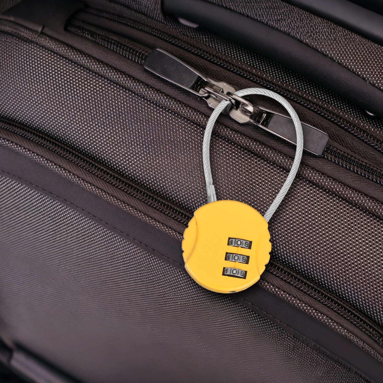 3-Pack Combination Locker Lock, 3 Digit Padlock for Gym/Luggage [Yellow]