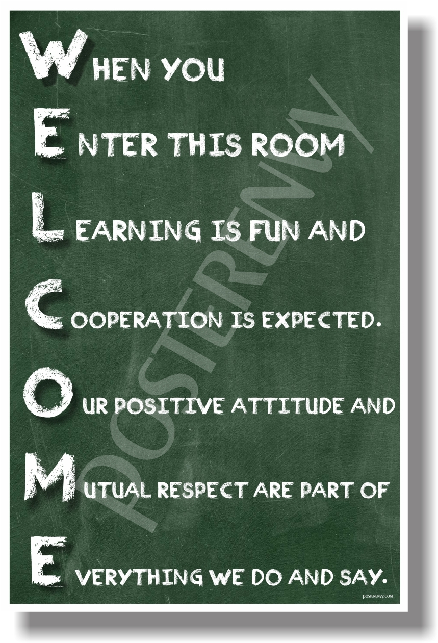 Welcome: When You Enter This Room (chalkboard)- NEW Motivational POSTER (cm1185)