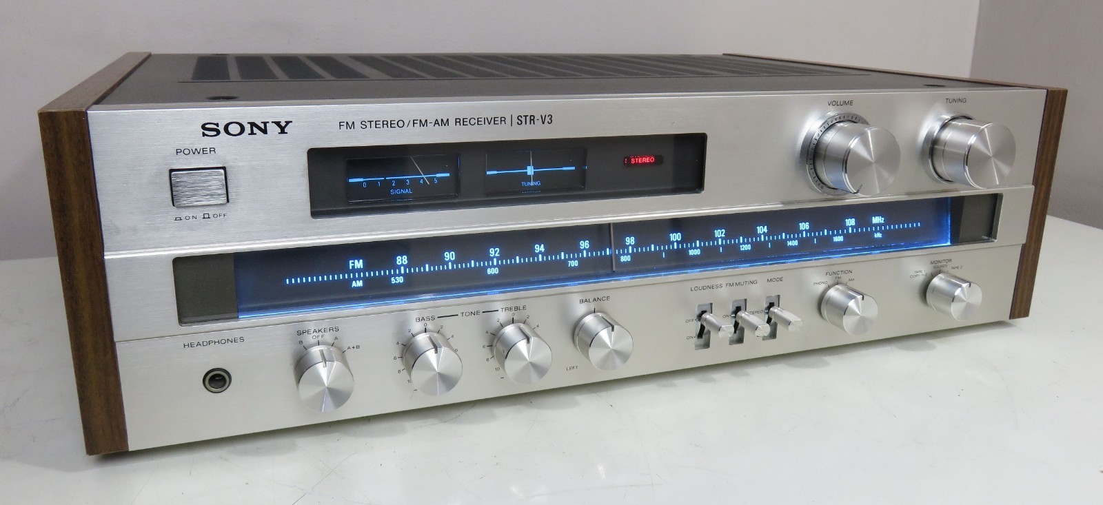 SONY STR-V3 AM/FM STEREO RECEIVER FULLY SERVICED RECAPPED + LED'S
