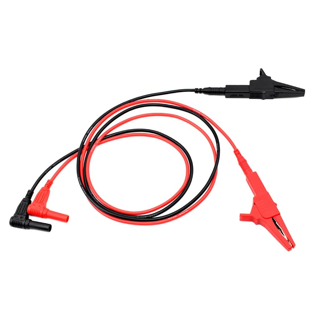 4Pcs Alligator Clip Test Lead Kit 14 AWG Heavy-Duty 4mm Banana Plug...