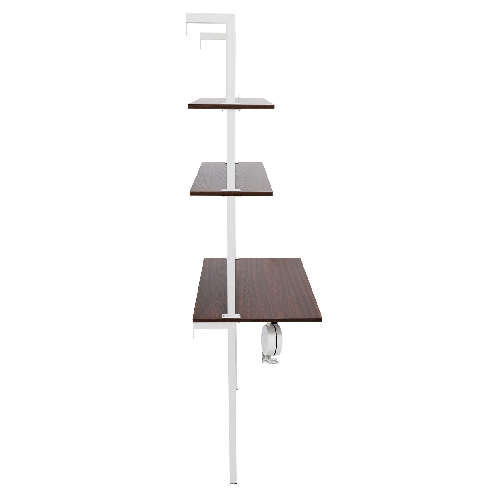 3 Tiers Computer Desk Wall Mounted Storage Shelf 72.5" Work Table W/ Power Strip