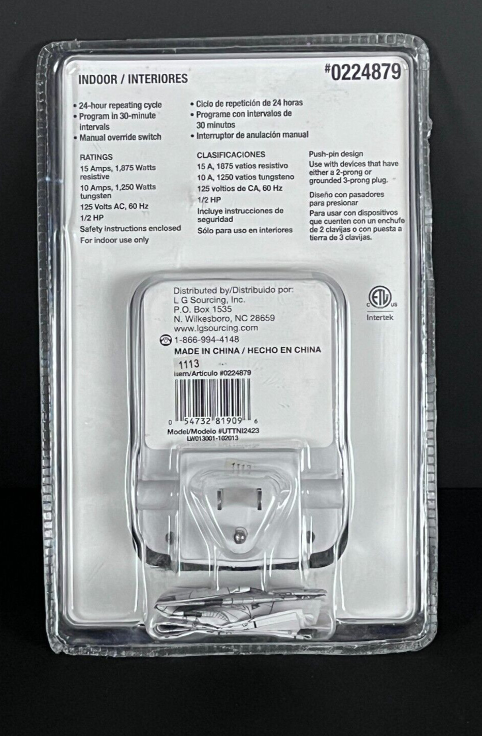 Outlet Timer 0224879 New Factory Sealed Package - Utilitech