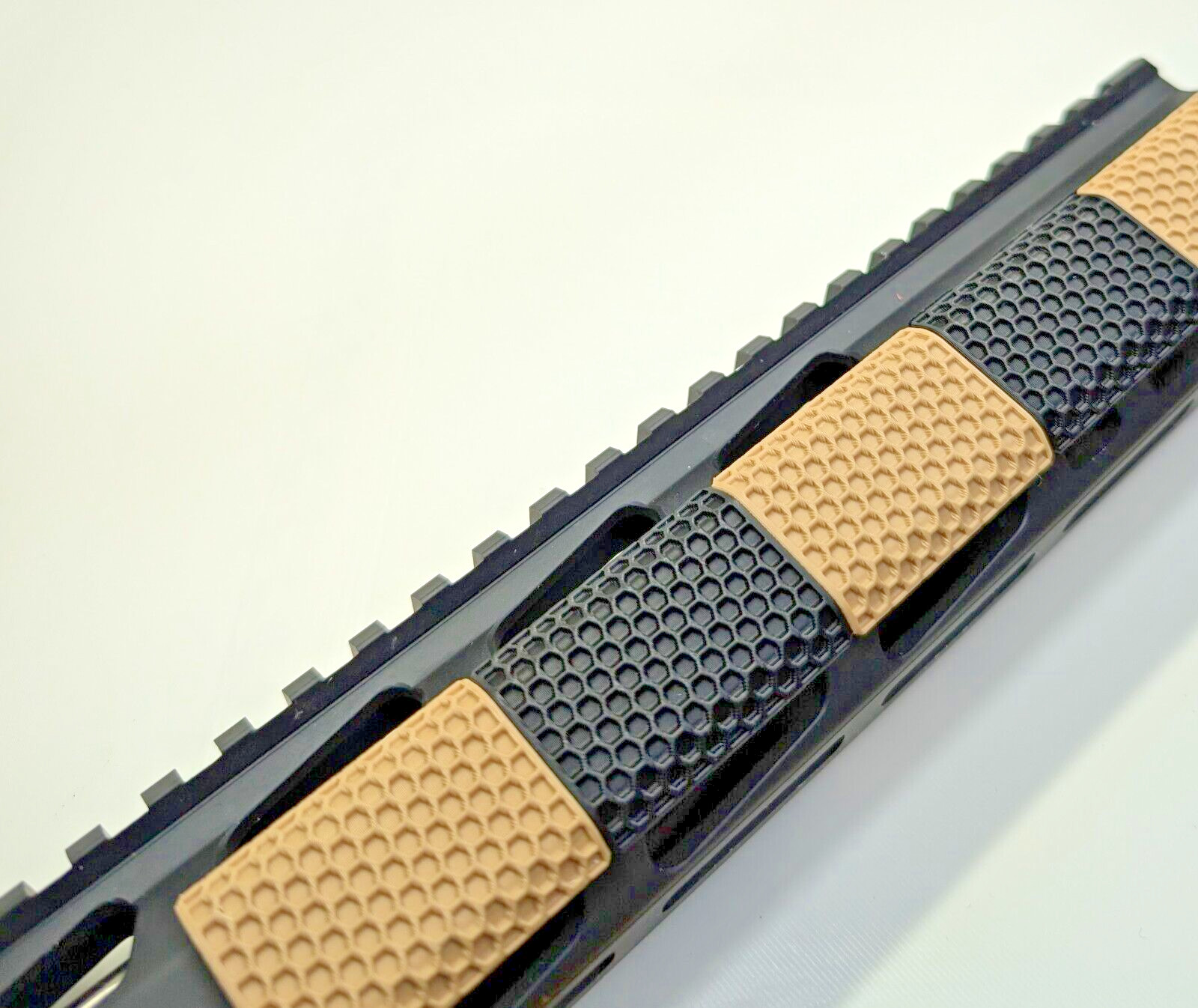 6-Pack of M-Lok Rail Cover SNAP-IN Slot Covers for MLOK System Black/Tan USA