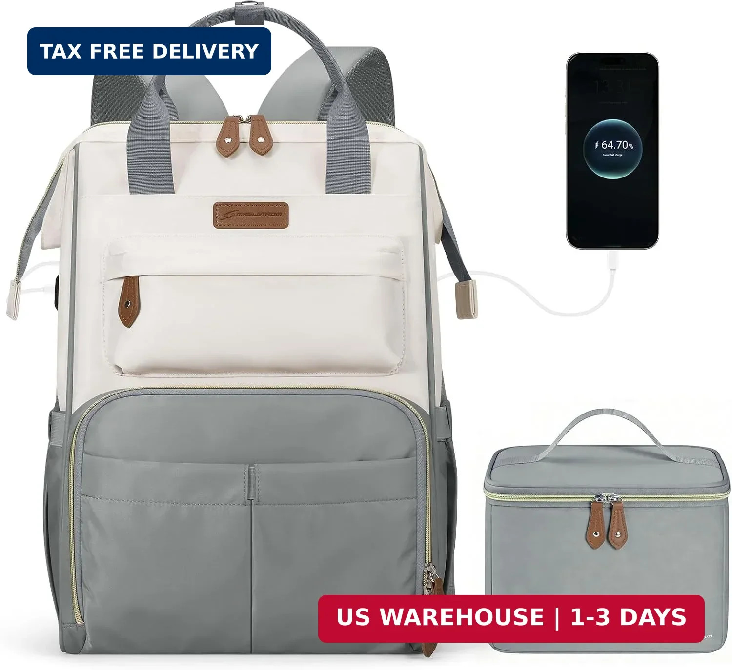 Maelstrom 15.6-17.3" Laptop Backpack with Lunch Box, Work Bag for Women Men | 25
