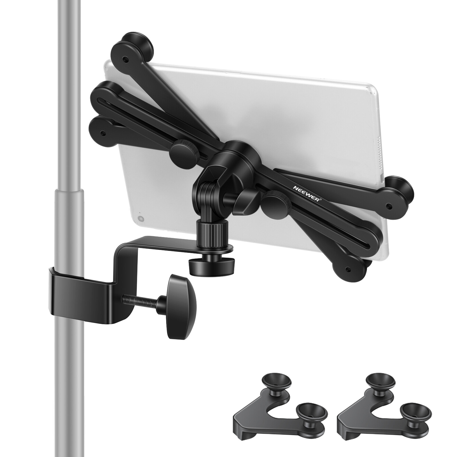 Neewer 7-14 inches Adjustable Tablet Holder Mount with 360 Degree Swivel Clamp